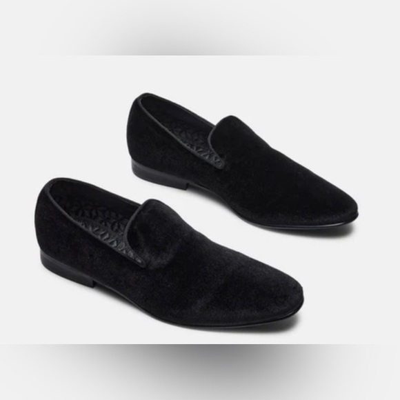 Steve Madden Black Velvet Mens Slip On size 13 Loafer - Picture 1 of 9